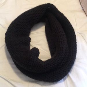 Black knit infinity scarf